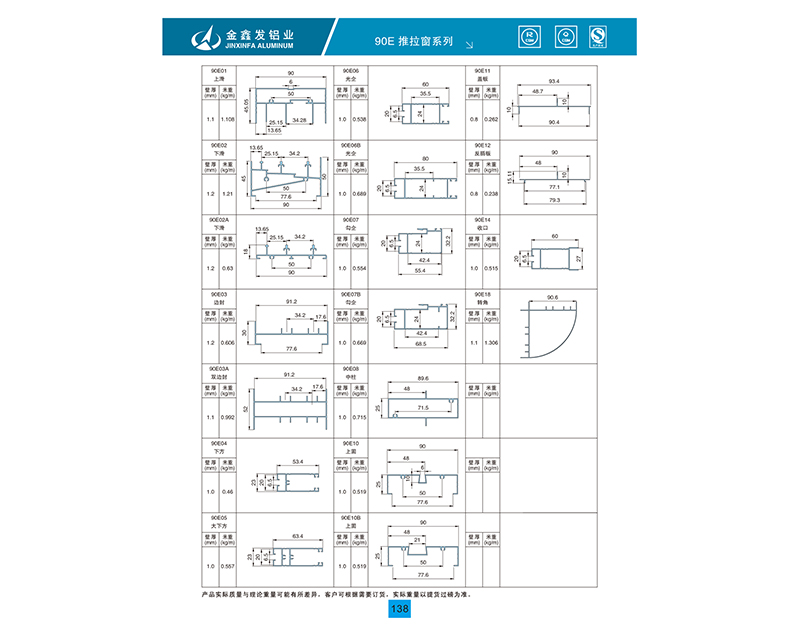 90E推拉窗系列